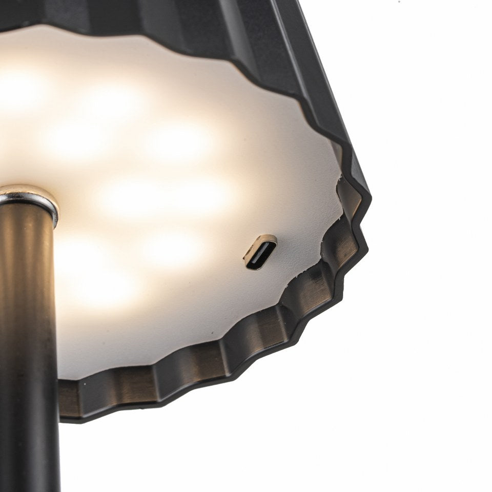 Lampara De Mesa Portatil Con Bateria CCT Negro