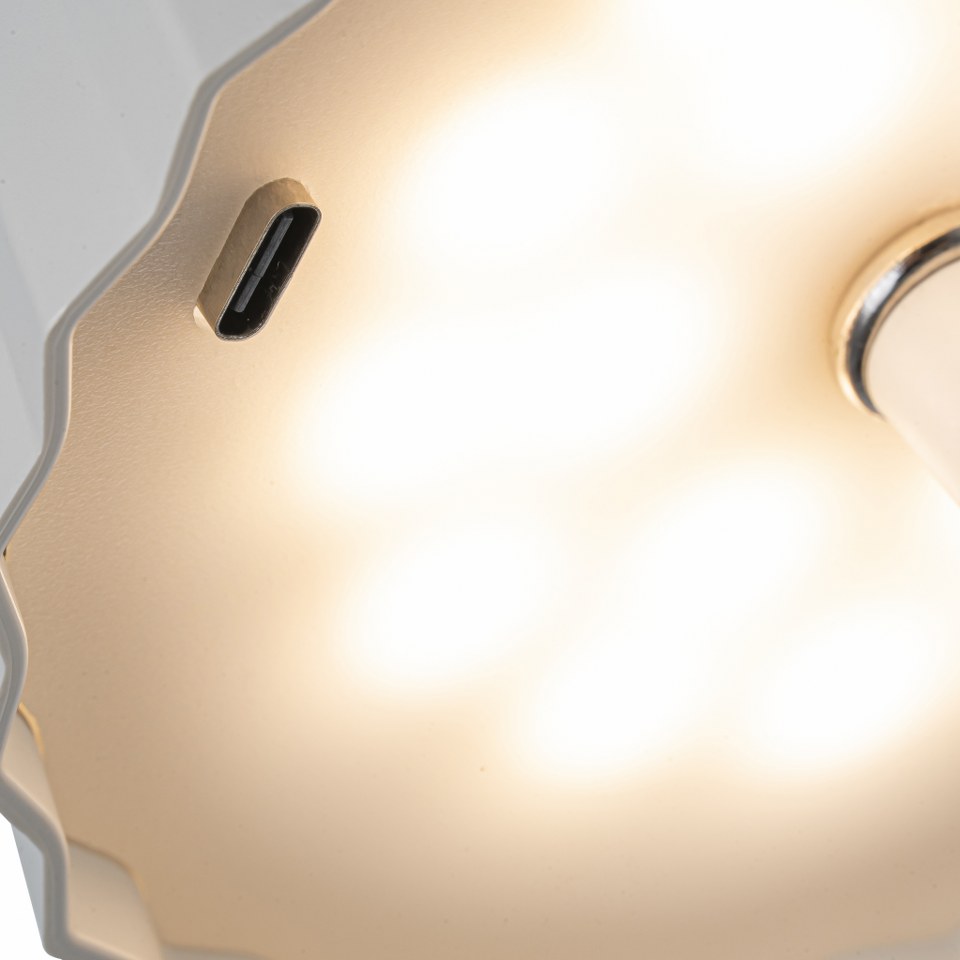 Lampara De Mesa Portatil Con Bateria CCT Blanco