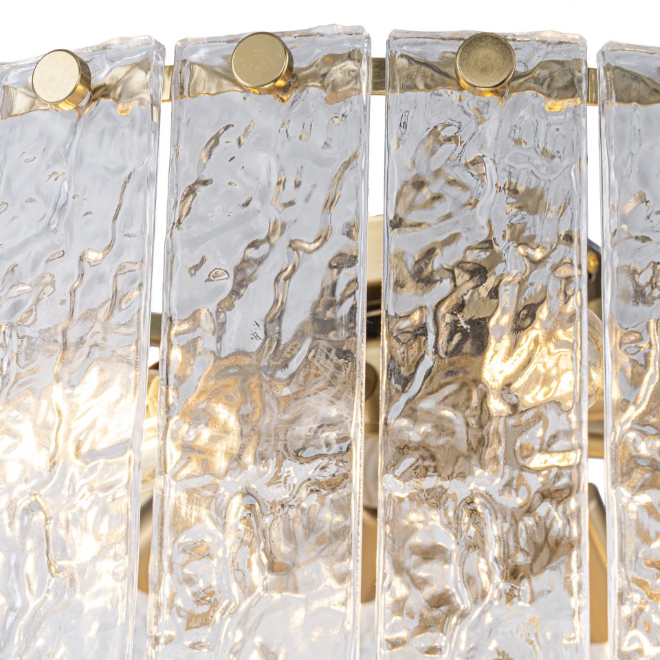 Plafón Cristal Circular Salón CRYSTALON | Dorado Ø50 cm E14