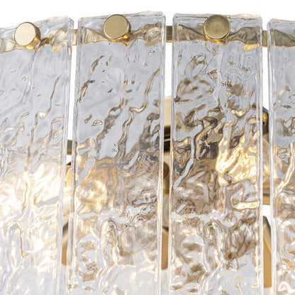 Plafón Cristal Circular Salón CRYSTALON | Dorado Ø50 cm E14