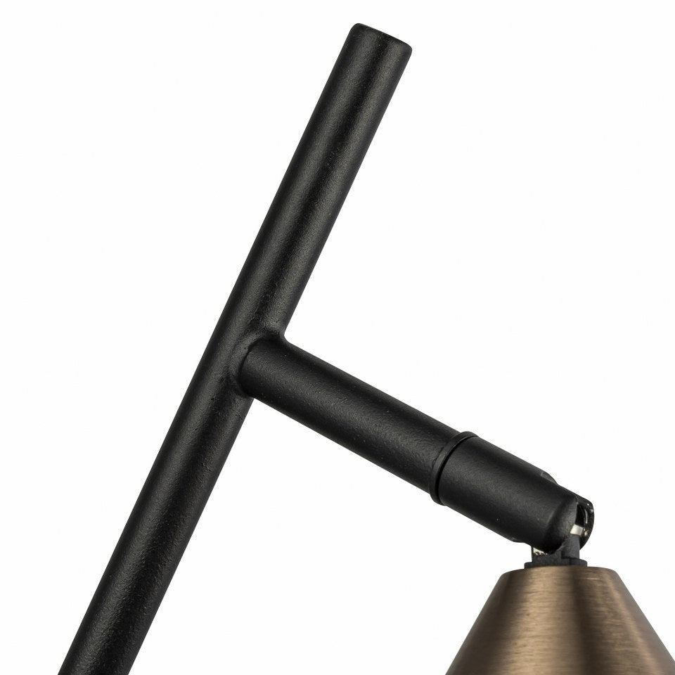 Lampara De Mesa Foco Moderno Bronce