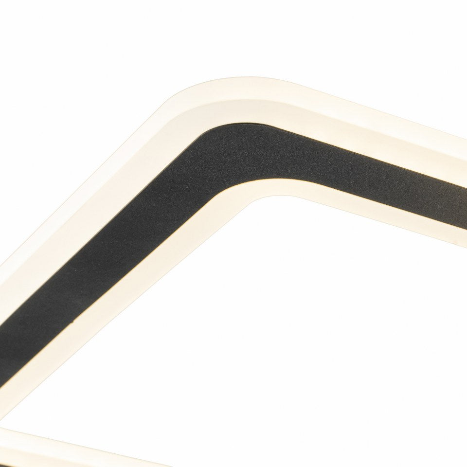 Lampara con 6 Cuadros Led Negro