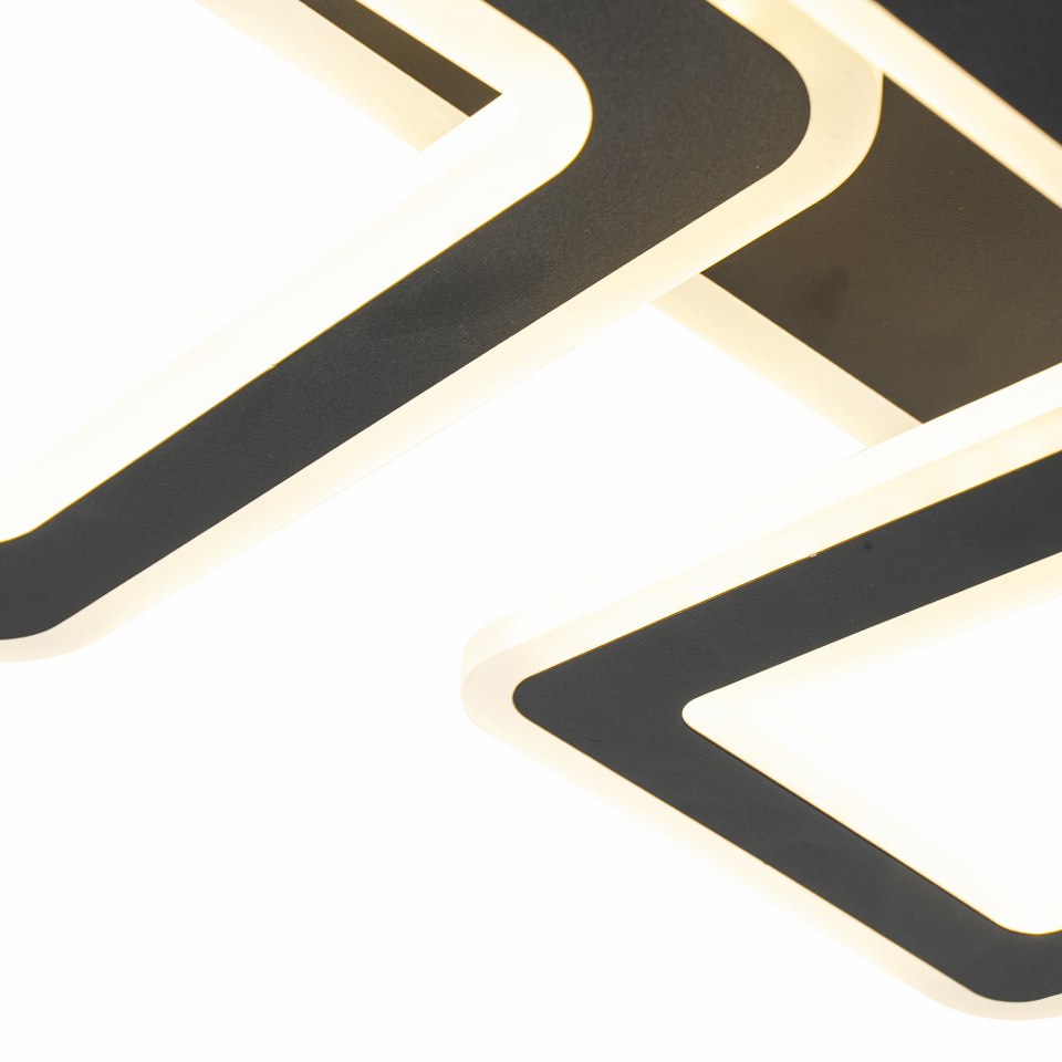 Lámpara de techo con 4 LEDS Negro