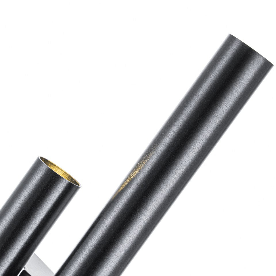 Aplique interior LED 4 bombillas G9 Negro Brillante