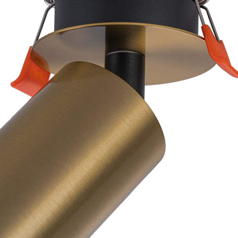 Foco orientable empotrado con LED de color Dorado