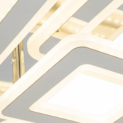 Lampara con 6 Cuadros Led Gris