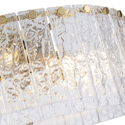 Plafón Cristal Circular Salón CRYSTALON | Dorado Ø50 cm E14