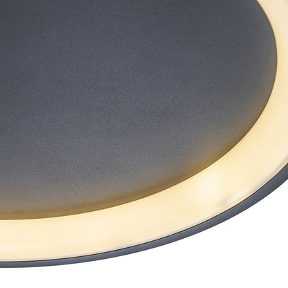Plafón LED Circular Techo Salón NOVA | Negro Ø50 cm CCT