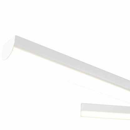 Lampara De Techo Blanca 3 Tiras Led Blanco