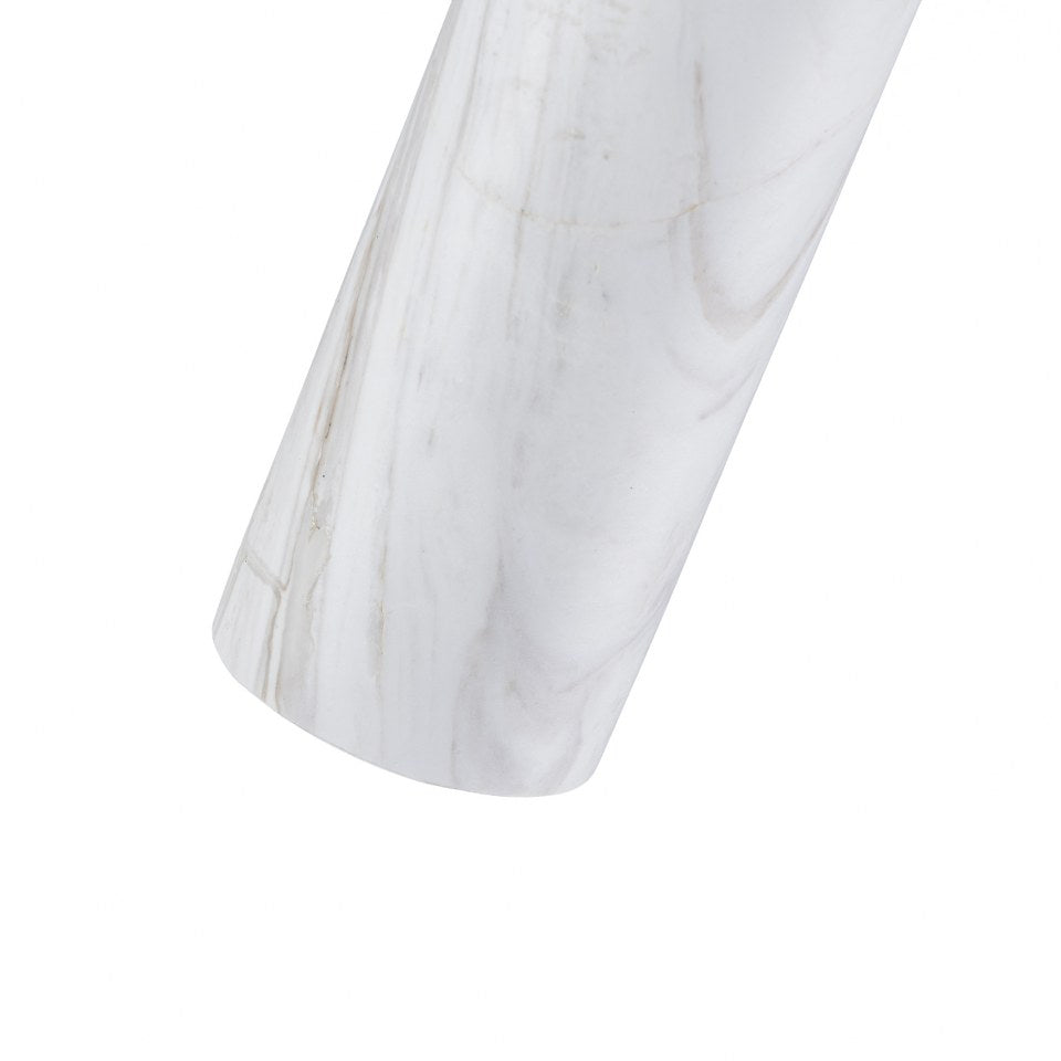 Lampara Colgante De Marmol Led Integrado Blanco