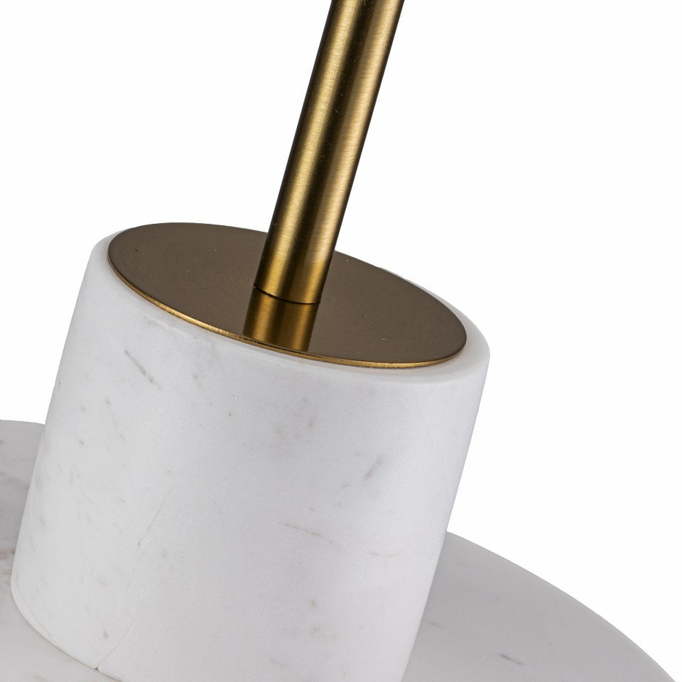 Lampara colgante de Marmol Bombilla E27 Blanco