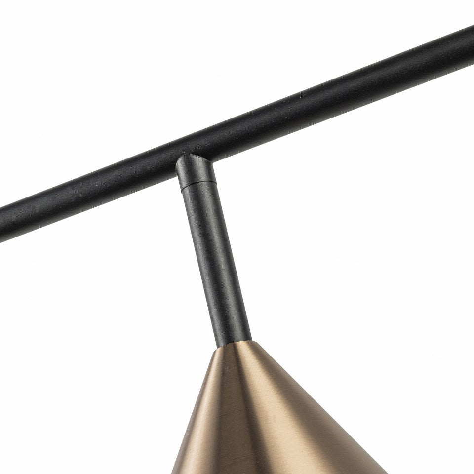 Lampara Colgante Con Tres Focos Bronce