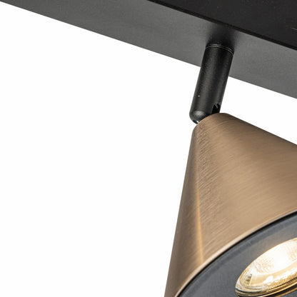 Lampara de Techo Horn 6 focos modernos con bombilla GU10 Bronce