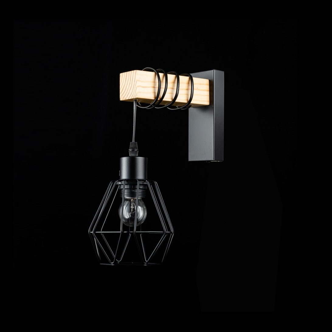 Aplique de pared negro NORTE - LP5068-1W