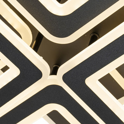 Lampara con 6 Cuadros Led Negro