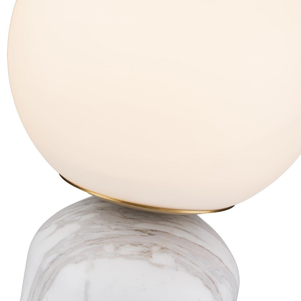 Lampara De Mesa de Marmol Moderna Blanco