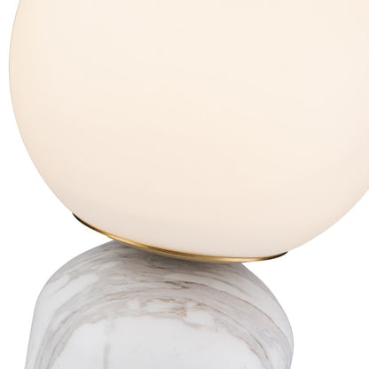 Lampara De Mesa de Marmol Moderna Blanco