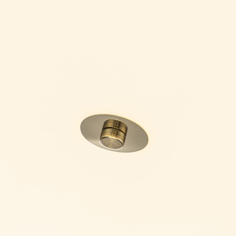 Plafón Tela Circular Techo Dormitorio LIGNO | Beige LED D50