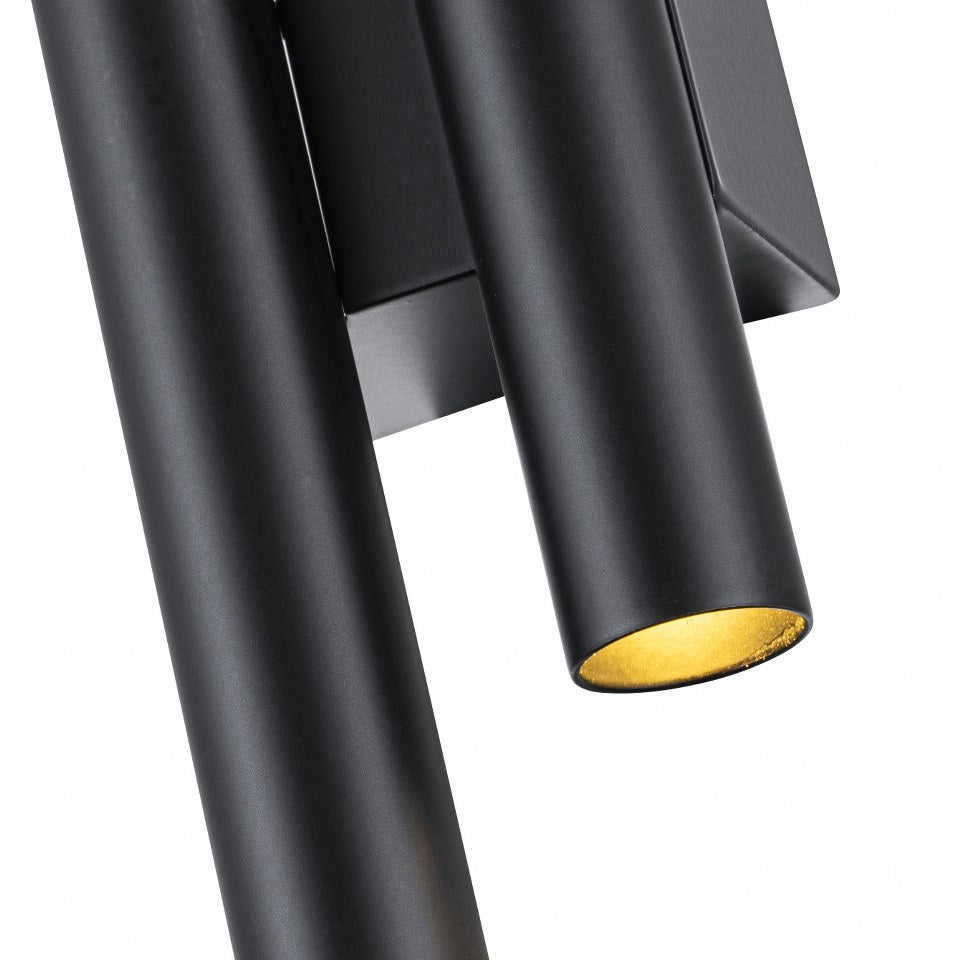 Aplique interior LED 4 bombillas G9 Negro