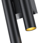 Aplique interior LED 4 bombillas G9 Negro