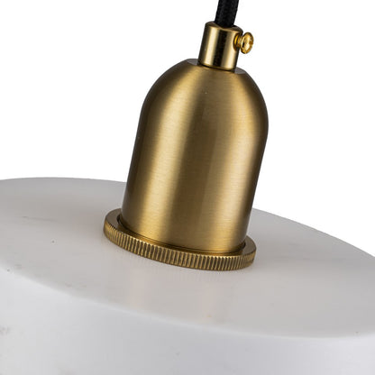 Lampara Colgante De Marmol Con Bombilla E27 Blanco