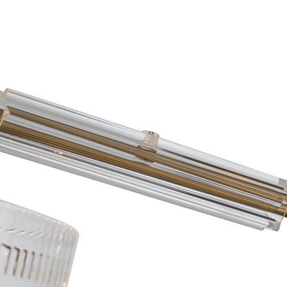Lámpara Techo Cristal Cilíndrica Salón CAVAYA | Dorado 3 Luces
