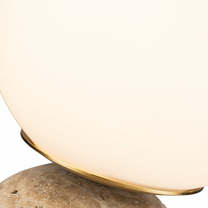 Lampara De Mesa de Marmol Moderna Beige