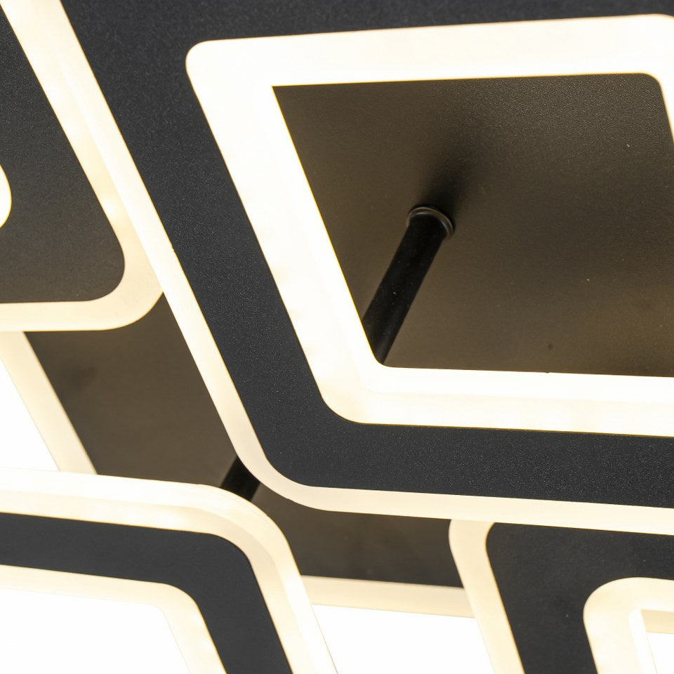 Lámpara de techo con 4 LEDS Negro