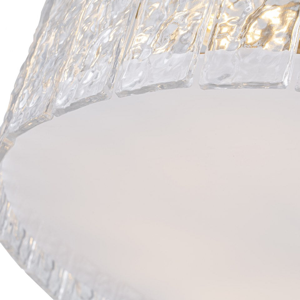 Plafón Cristal Circular Salón CRYSTALON | Dorado Ø50 cm E14