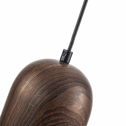 Lampara Colgante Simulación Madera Marrón