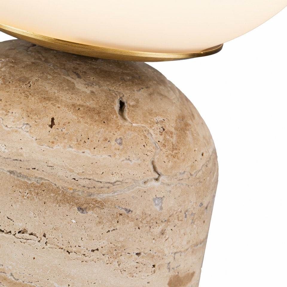 Lampara De Mesa de Marmol Moderna Beige