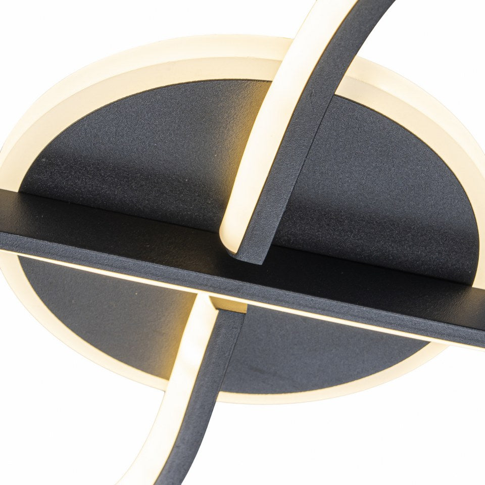 Lámpara de techo LED LOOP Negra | FL6012-C