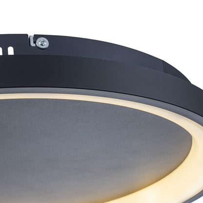 Plafón LED Circular Techo Salón NOVA | Negro Ø50 cm CCT
