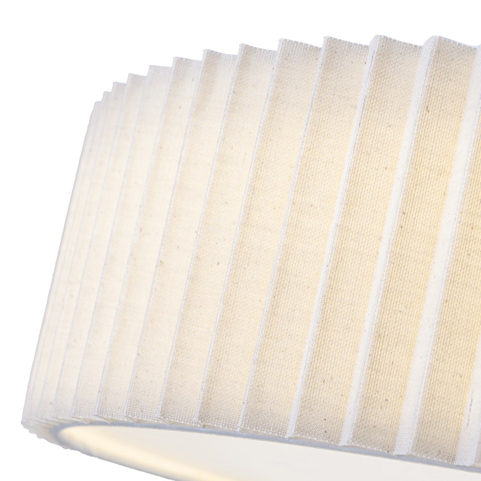 Plafón Tela Circular Techo Dormitorio LIGNO | Beige LED D50