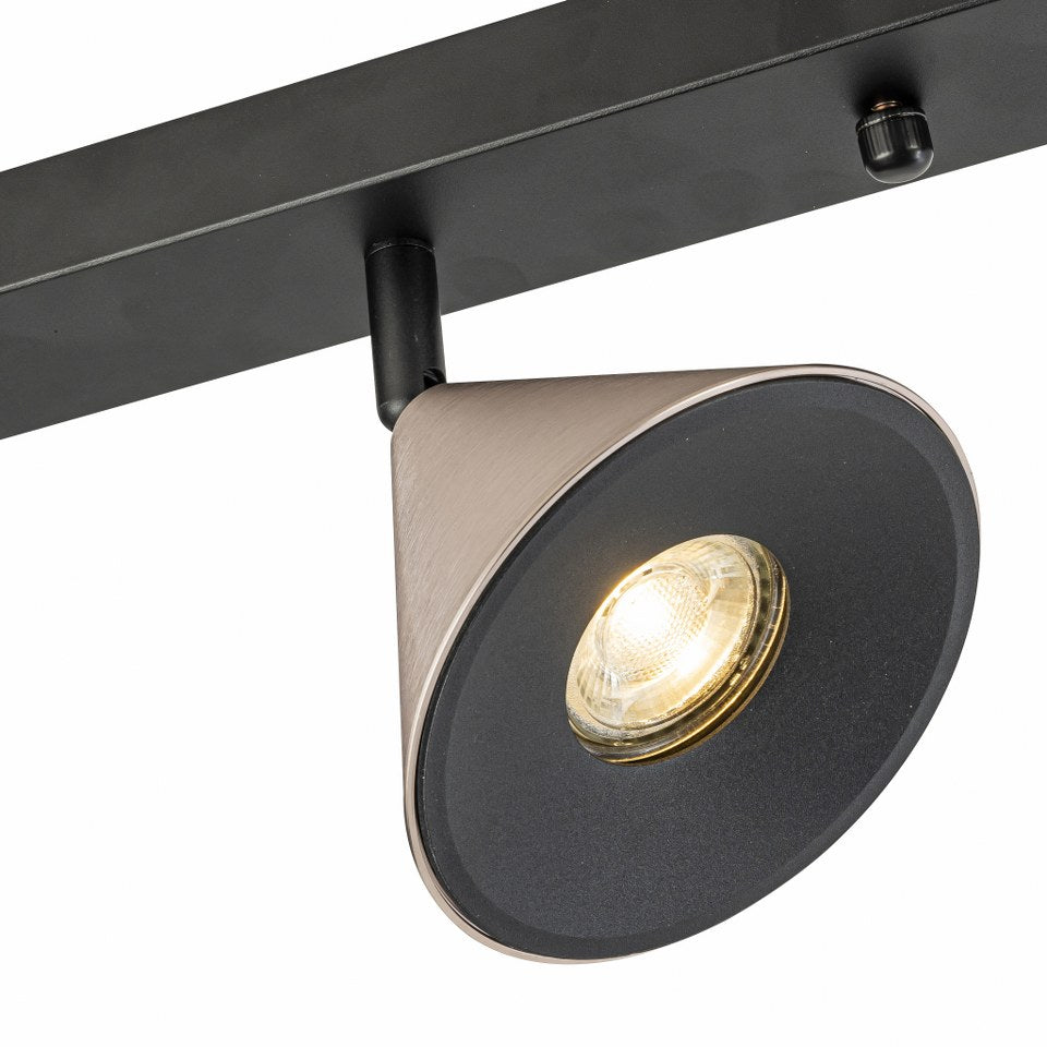 Lampara de Techo Horn 6 focos modernos con bombilla GU10 Gris