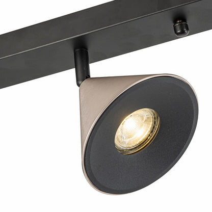 Lampara de Techo Horn 6 focos modernos con bombilla GU10 Gris