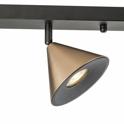 Lampara de Techo Horn 6 focos modernos con bombilla GU10 Bronce