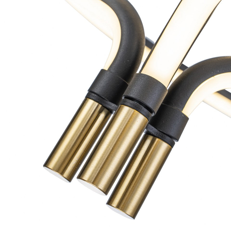 Lámpara Colgante LED LIRA | Negra y Dorada CCT Atenuable FL6021-P