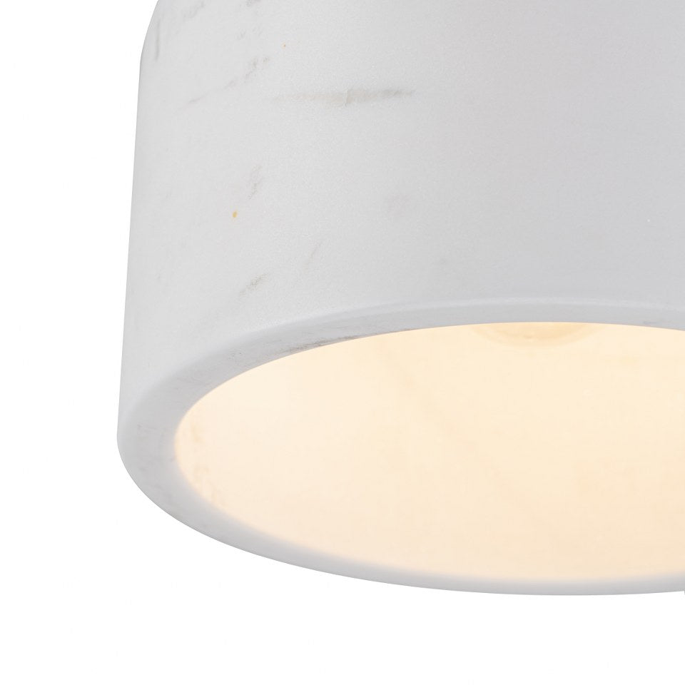 Lampara Colgante De Marmol Con Bombilla E27 Blanco