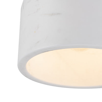 Lampara Colgante De Marmol Con Bombilla E27 Blanco