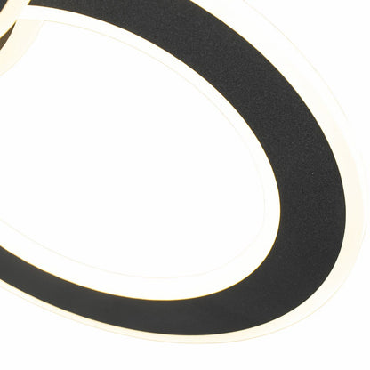 Lampara de 4 aros CCT Regulable Negro