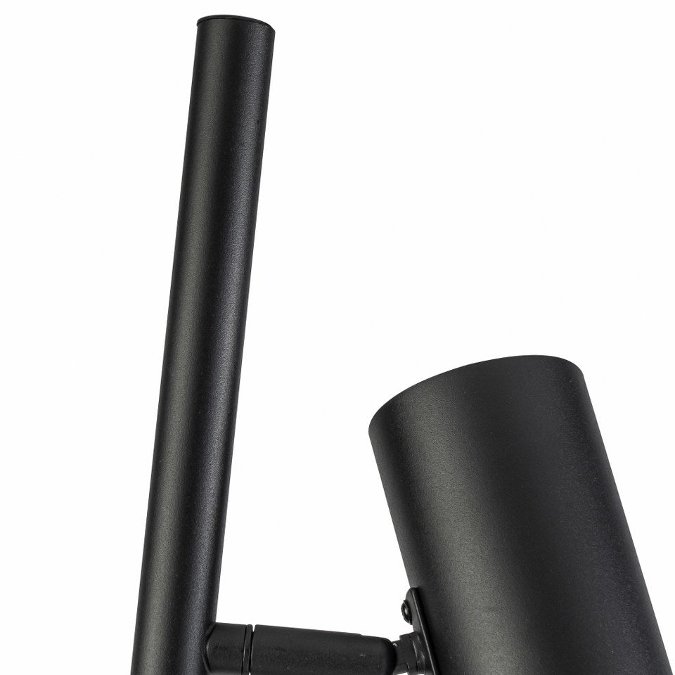 Lampara de Pie Moderna Focos Negro