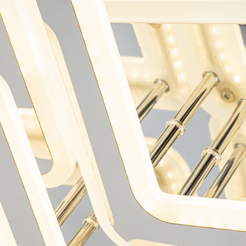 Lampara con 6 Cuadros Led Gris