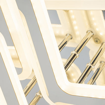 Lampara con 6 Cuadros Led Gris