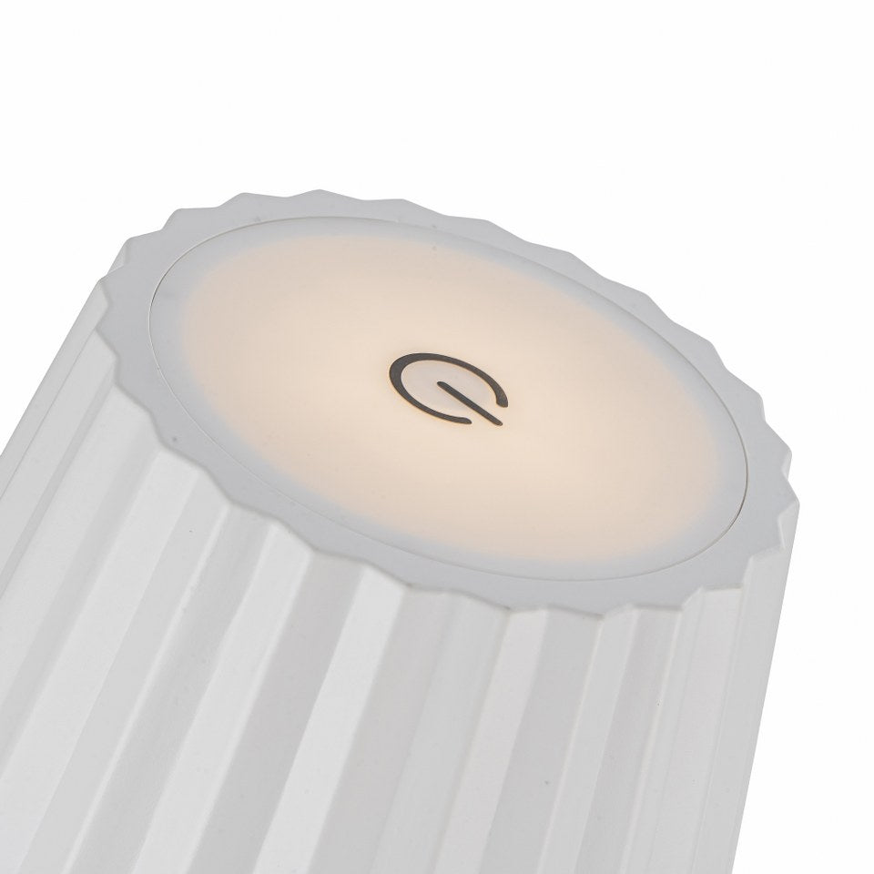 Lampara De Mesa Portatil Con Bateria CCT Blanco