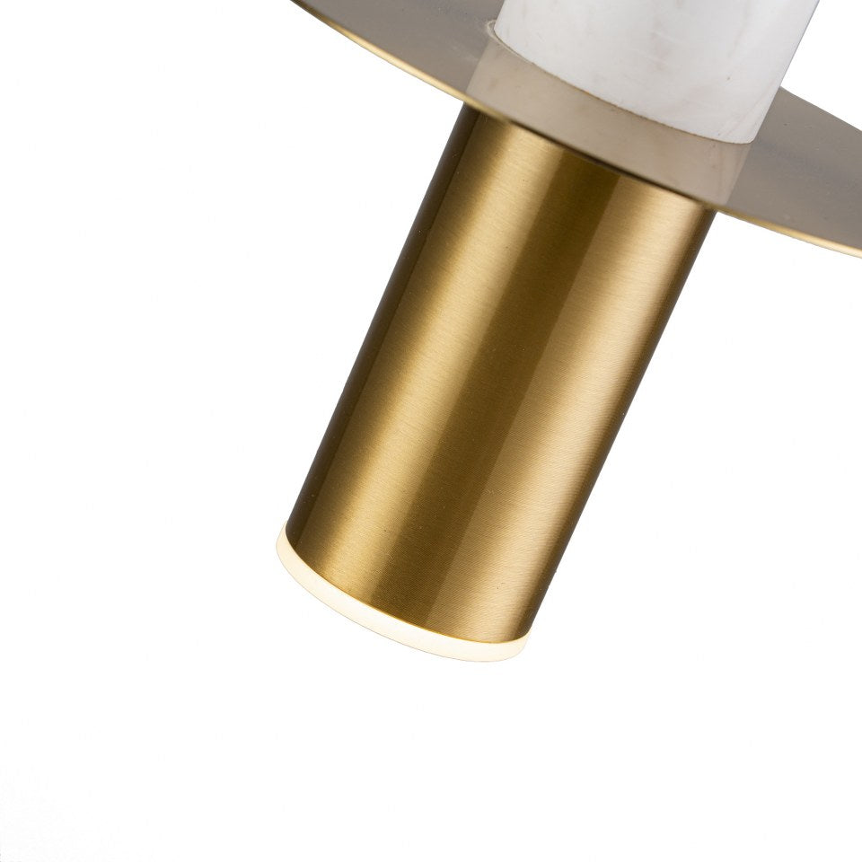 Lampara Colgante De Marmol Blanco