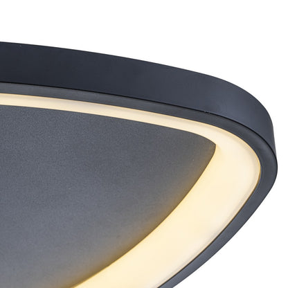Plafón LED Triangular Techo Salón NOVA | Negro Ø51 cm CCT