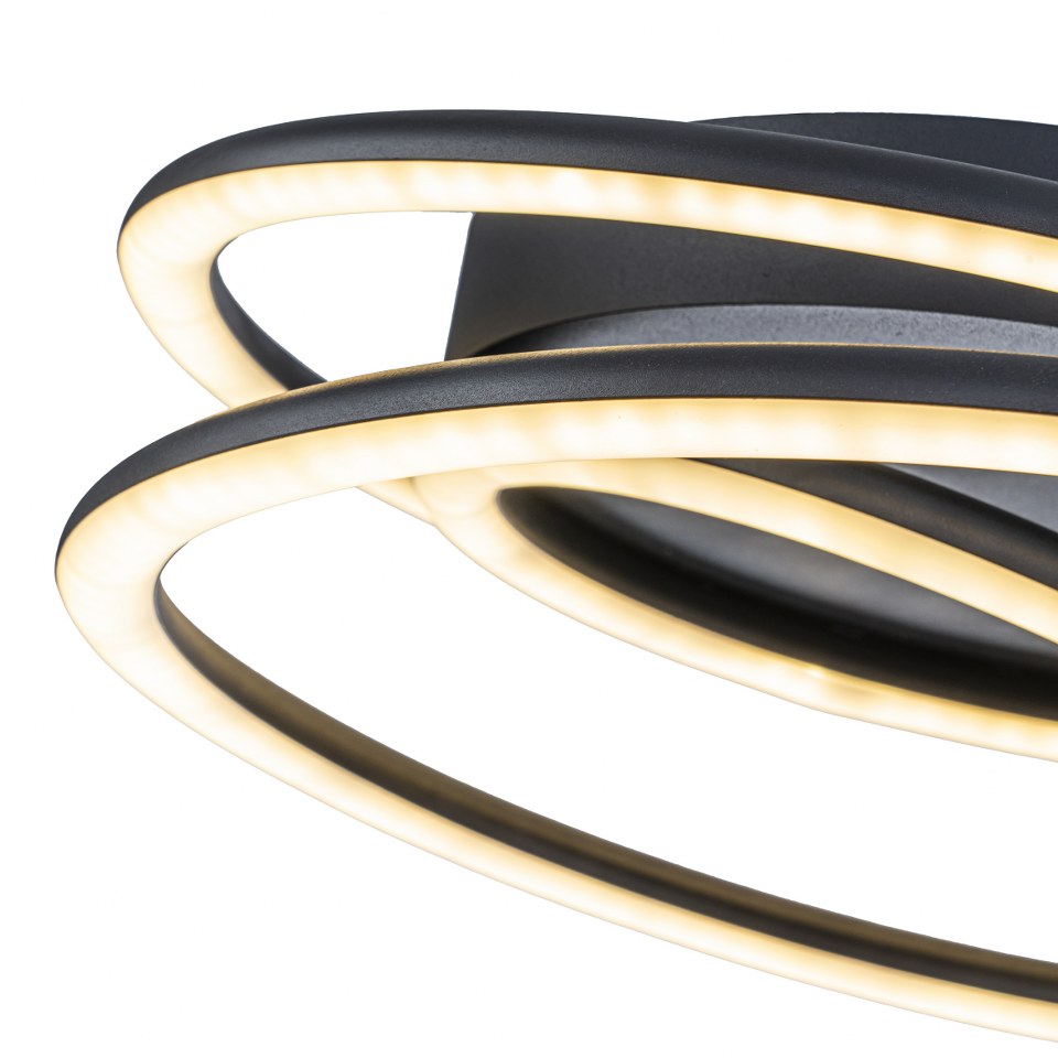Lámpara LED Aros Circular Salón NEXUS | Negro Atenuable CCT