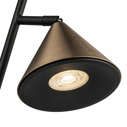 Lampara De Mesa Foco Moderno Bronce