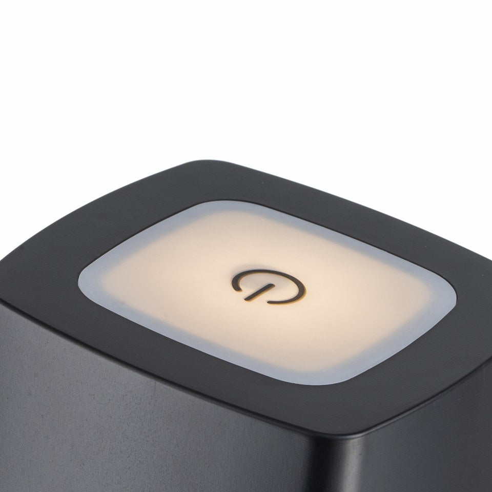 Lampara portátil recargable con led integrado CCT Negro